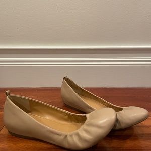 Jcrew beige flats, size 9